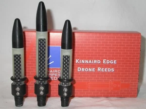 New Kinnaird EDGE Drone Reeds for Bagpipes Set 2 tenors 1 bass Reed - Picture 1 of 5