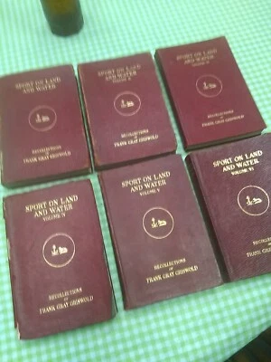 Rare Sport on Land and Water 6 vol. set fishing horse racing fox hunting Signed Foto 1 de 3