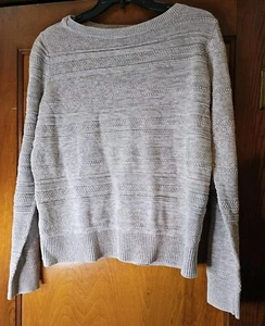 Suéter Pullover Tejido Gris Talla Loft Grande Manga Larga - Imagen 1 de 10