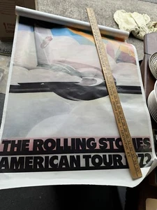 The Rolling Stones American Tour 1972 Poster 25” X 36” Original Unframed - Picture 1 of 6
