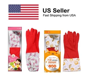 Warm Fleece-lined Multipurpose Waterproof Household Cleaning Rubber Gloves (M/L) - Picture 1 of 13