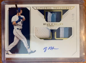 RYAN O'HEARN 16/49 RC Auto Triple Relic Rookie 2019 Panini Tesori Nazionali - Foto 1 di 1