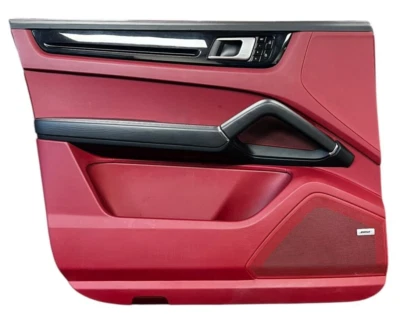 2019-2023 PORSCHE CAYENNE LEFT FRONT INNER DOOR TRIM PANEL W/BOSE AUDIO RED OEM - Image 1 of 4