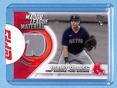2021 Topps Major League Material Relic Bobby Dalbec #MLM-BD RC Boston Red Sox - Image 1 of 2