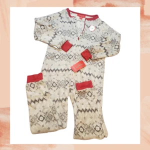 Macy's Kids Winter Fairisle One Piece Pajama Jumpsuit XS (4/5) - Picture 1 of 1
