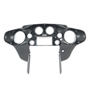 Vivid Black Double DIN Inner Batwing Fairing for 1998 - 2013 Harley Touring - Picture 1 of 5