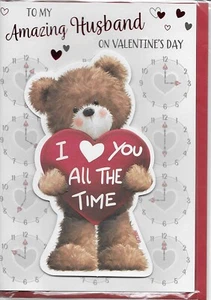 Valentines Day Card ~ Special Wishes to My Wonderful Husband with Love On Valent - Picture 1 of 3