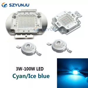 3W 5W 10W 20W 30W 50W 100W 480nm- 490nm Ice blue Cyan High Power LED SZYUNJU - Picture 1 of 6