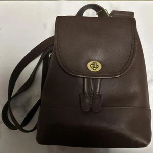 COACH OLD COACH 9960 Mini backpack turnlock brown leather 2505 used from JAPAN - Picture 1 of 5