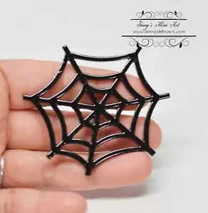 1:12 Dollhouse Miniature Black Metal Decorative Spiderweb/Halloween BD H003 - Picture 1 of 2