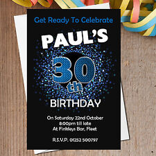 10 Personalised Casino Roulette 21st 30th 40th Birthday Party Invitations N43