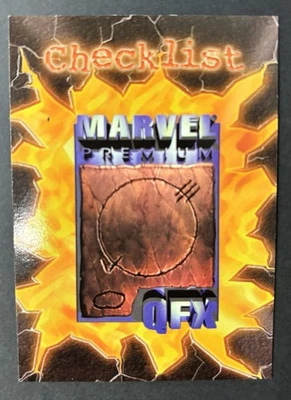 MARVEL PREMIUM QFX 1997 FLEER/SKYBOX COMPLETE TRADING CARD SET OF 72 CARDS - Image 1 of 3