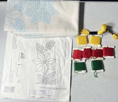 "Topper de mesa vintage Jack Dempsey arte aguja de pascua 35"" para bordar abierto" Foto 1 de 4