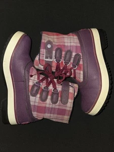 UGG Australia Women's Decatur 1001742 Plaid Purple Boots Size 7 - Picture 1 of 11