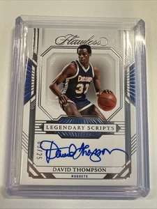 2022-23 Panini Flawless Legendary Scripts David Thompson/25 Denver Auto LS-DVT - Imagen 1 de 3