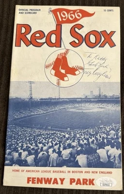 Tony Conigliaro Signed 1966 Boston Red Sox HR 11 Program JSA Ex Scarce1/⚾️ - Image 1 of 4