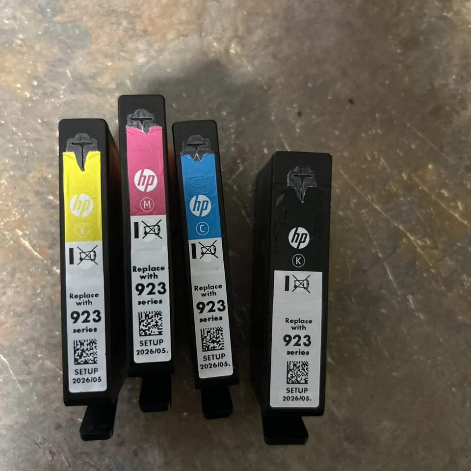 Cartuchos de configuración de tinta vacíos genuinos HP 923 - B/M/Y/C - para HP 8120 8130 OEM-4PK Foto 1 de 1