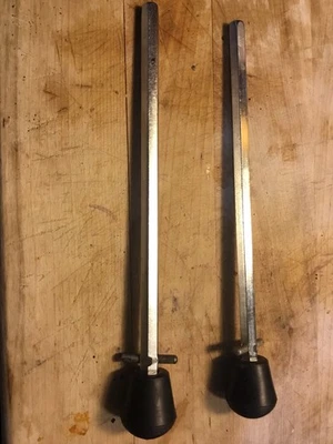 Pair of Rogers Vintage 60s Swivo Swivomatic era Bass Drum HEX Spur Legs - 9” - Image 1 of 4