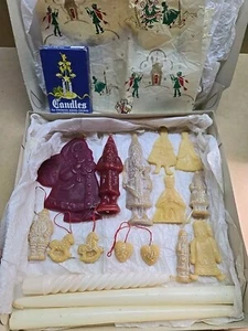 Vtg Swedish Beeswax Christmas Candle Ornaments Scandinavian British Isles - Picture 1 of 10