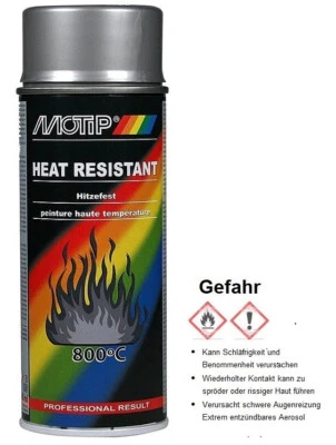 400ml Motip 04032 Hitzefest bis 800°C SILBER Spray 8711347040322 Auspuff Grill - Bild 1 von 2