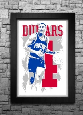 JOE DUMARS art print/poster DETROIT PISTONS FREE S&H! JERSEY B2G2 - Image 1 of 4