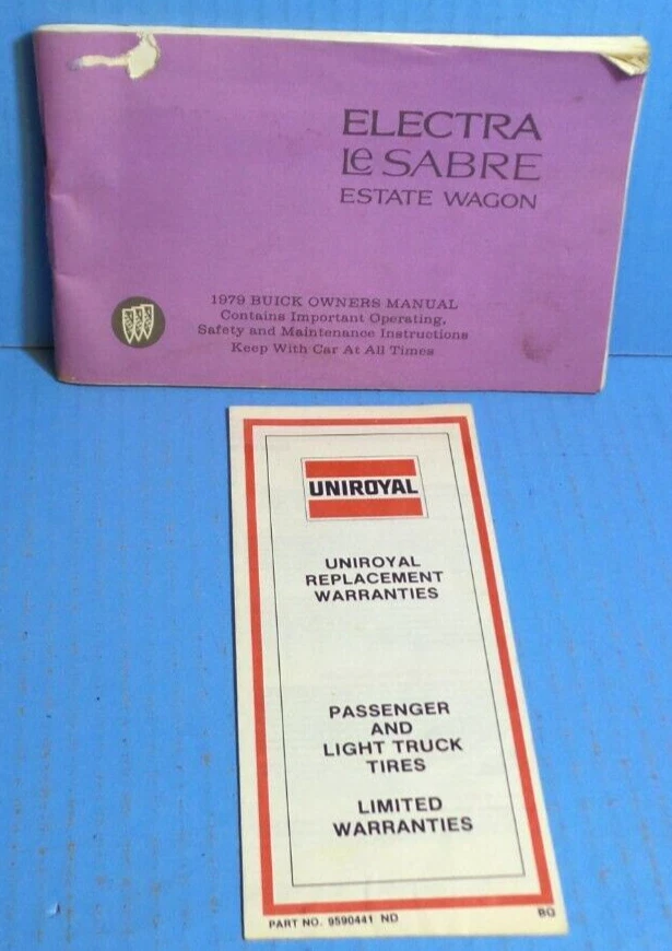 79 1979 Buick Electra/Lesabre/Estate Wagon manual del propietario Foto 1 de 1