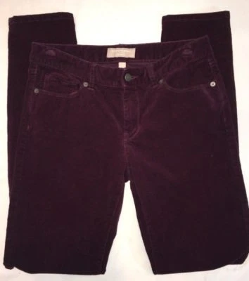 Pantalones Banana Republic ajustados para mujer 27 4 púrpura borgoña pana vino holgados Foto 1 de 4