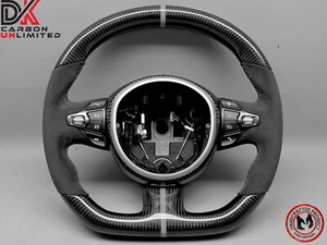 Aston Martin Vantage DB11 DBS Alcantara Gray Ring Gloss Carbon Steering Wheel v4 - Picture 1 of 24