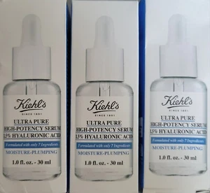 3 Bottles -Kiehl's Ultra Pure High-Potency 1.5% Hyaluronic Acid Serum 1oz (30ml) - Picture 1 of 4