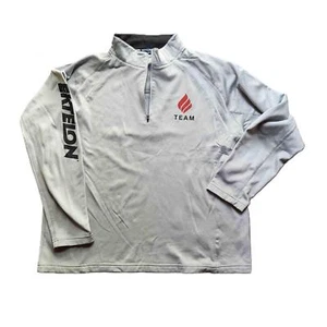 Sport-Tek Mens Silver Long Sleeve Quarter Zip Pullover Jacket Size XL - Picture 1 of 6