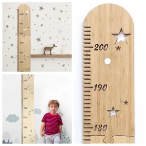 Wooden Children Height Growth Chart Ruler Meter Measurement Gauge for Kid UK - Picture 1 of 7