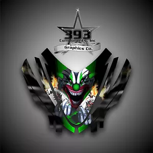 Arctic Cat M7 M8 M1000 Crossfire 05-11 Graphics Decal kit Hood Evil Joker Green - Picture 1 of 1
