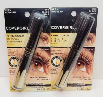Covergirl Exhibitionist Mascara #805 BLACK - Lash Strengthening - Lot of 2 - Image 1 of 4