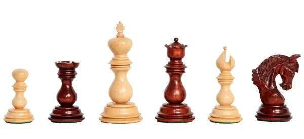 LIQUIDACIÓN - Juego de ajedrez de lujo Altamura - Solo piezas - Rey 4,4" - Rosa de sangre Foto 1 de 1