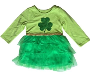 New/NWT Wonder Nation Little Girls St Patrick's Day Cute Pullover Tutu Dress - Picture 1 of 5