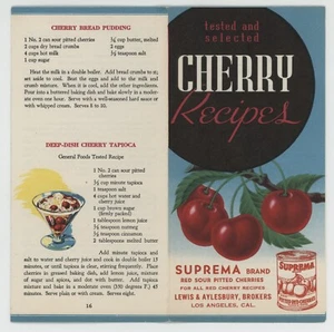 Receta plegable de Los Ángeles California marca Supreme CEREZAS - Imagen 1 de 2