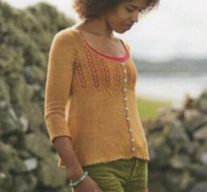 The Shetland Trader Knitting Pattern Laar - Teens & Women's Cardigan 28.5"-46" - Picture 1 of 3