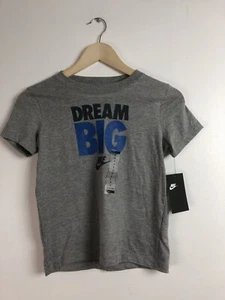 Nike The Nike Tee Sz S-“dream Big” Gray N Blue Tag-girls or boys Ff15 - Picture 1 of 8