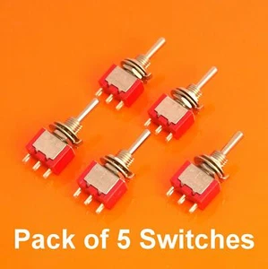 5x3 Pin SPDT EIN-AUS-EIN Mini Kippschalter MTS123 Boot Auto Armaturenbrett Modellbahn - Bild 1 von 5