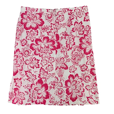 Falda Floral Max Mara De Colección Y2K Rosa Blanca Talla 10 Algodón Hecha en Italia Colorida Foto 1 de 4