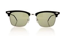 Thom Browne TB-711 B-T-BLK-SLV Matte Black Sunglasses New