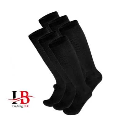 6 pares de meias masculinas de algodão para diabéticos sobre a panturrilha compressão joelho alto - Imagem 1 de 4