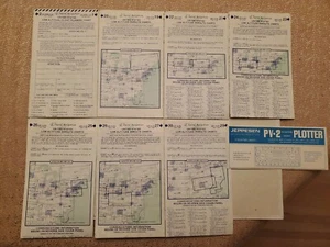 Lote de 7 gráficos de ruta Jeppesen de baja altitud + plotter de gráficos de navegación PV2 - Imagen 1 de 9