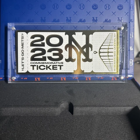 2023 Mets Season Ticket Holder Commemorative Ticket In Box - New Cover