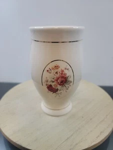 WAVERLY Vintage Rose 5" Toothbrush Vanity Ceramic Holder Gold Accent Victorian  - Picture 1 of 7
