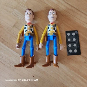 Disney Pixar Toy Story Woody Action Figures 1 Talks Posable 2 in Lot 2 Diff Face - Picture 1 of 7