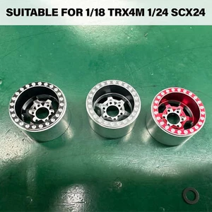 Alloy 1.0" Beadlock Wheel Rims for 1/18 Traxxas TRX4M 1/24 SCX24 RC Crawler Car - Picture 1 of 8