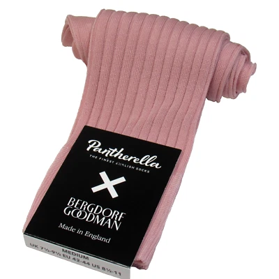 Pantherella Men's Fine Ribb Dress Socks Made in England Pink Salmon Size 8.5-11 - Image 1 of 4