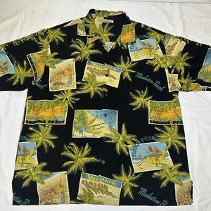 Tommy Bahama Men’s California Beaches Button Up Short Sleeve Silk Shirt Size XL - Picture 1 of 7