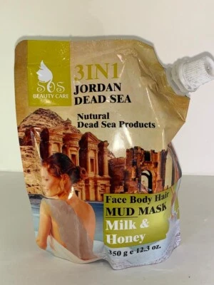 Dead Sea Jordan Mud Mask 3 in 1  Milk Honey Body face 350g Natural Free shipping - Image 1 of 4